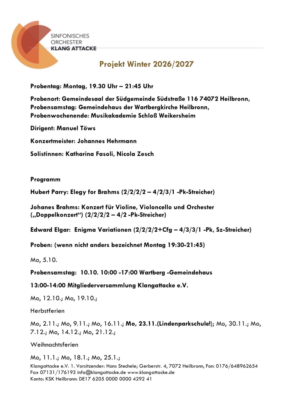 Ausschreibungsbrief